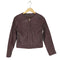 FABIA lamb leather ラムレザーノーカラージャケット レディース S