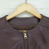 FABIA lamb leather ラムレザーノーカラージャケット レディース S