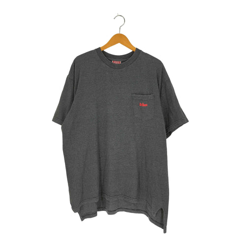マルボロ Marlboro 90s~00s ロゴ刺繍 ポケット ボーダー 半袖Tシャツ メンズ L/XL