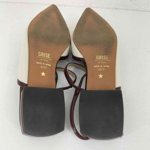 ルタロン GRISE Le Talon ポインテッドストラップスリングバックパンプス レディース JPN:22.5