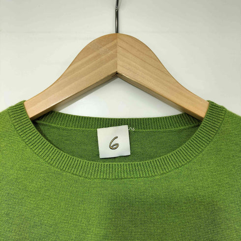 ロクビューティーアンドユースユナイテッドアローズ 6 BEAUTY & YOUTH UNITED ARROWS 23SS COTTON WOOL RIB CREW NECK PULLOVER レディース