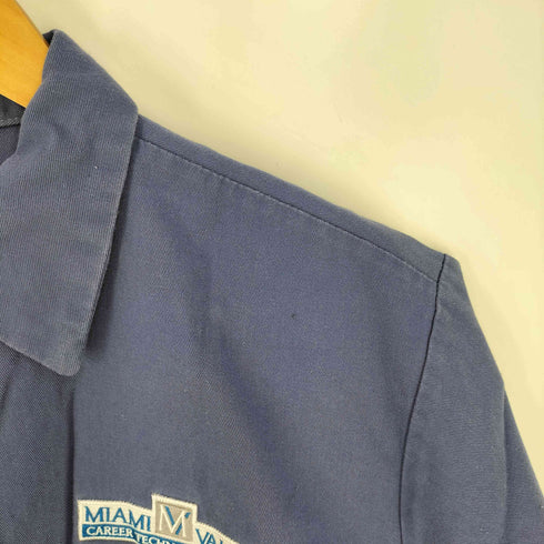 レッドキャップ RED KAP 企業ロゴ Mosier 刺繍 Short Sleeve Wrinkle-Resistant Cotton Work Shirt メンズ import:L
