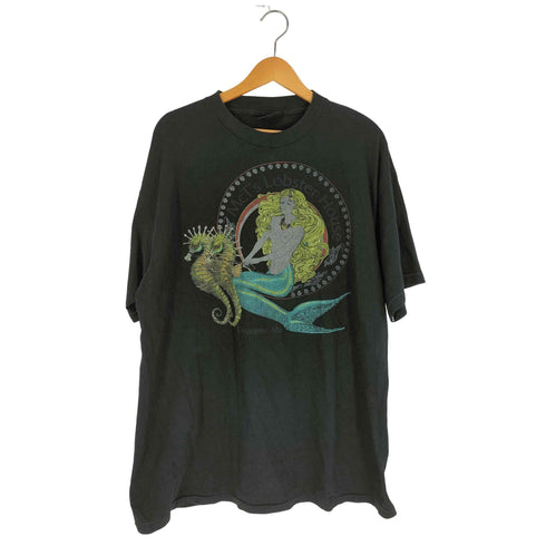 90s AUSTINS USA製 人魚 タツノオトシゴプリント シングルステッチ クルーネックTシャツ メンズ import:XL