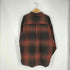 NORTH RIVER 90s レーヨン混 オンブレチェック ボタンダウン長袖シャツ メンズ import:XXL
