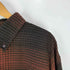 NORTH RIVER 90s レーヨン混 オンブレチェック ボタンダウン長袖シャツ メンズ import:XXL