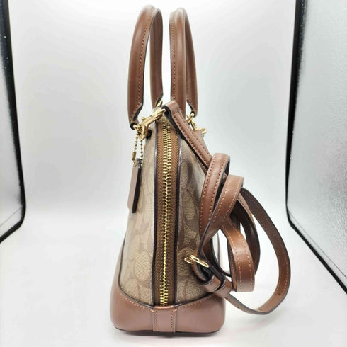 コーチ COACH PVCレザー シグネチャーロゴ2WAY ハンドバッグ ショルダーバッグ レディース