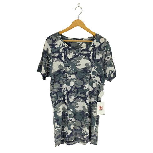 デンハム DENHAM REV BLUNT CMJ カモ柄UネックTシャツ メンズ import:M