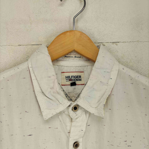 ヒルフィガーデニム HILFIGER DENIM ワンポイント刺繍半袖ボタンシャツ メンズ import:M