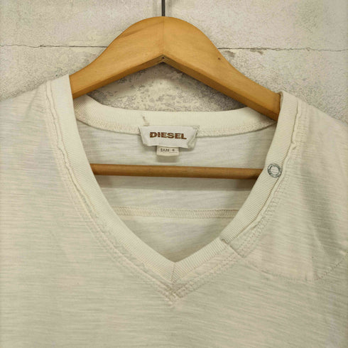 ディーゼル DIESEL ボタンデザインVネック Tシャツ メンズ import:S