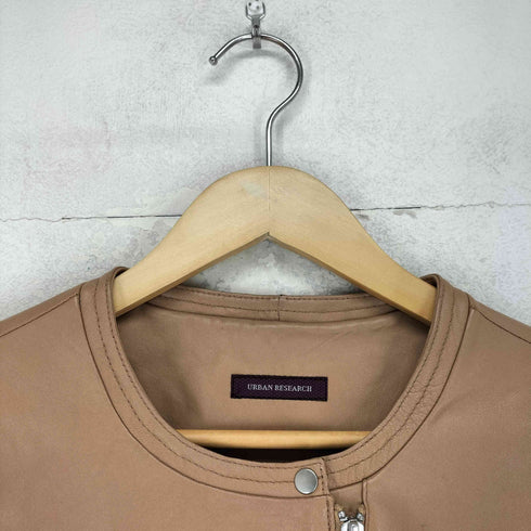 アーバンリサーチ URBAN RESEARCH lamb leather ノーカラー レザージャケット レディース JPN:M