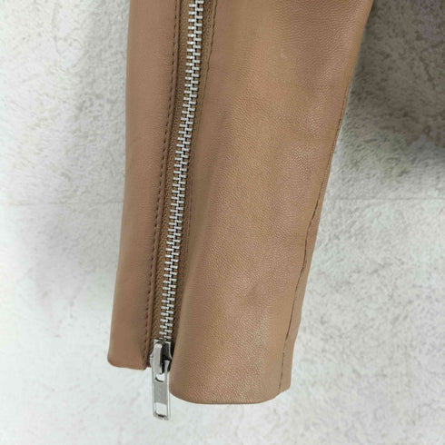 アーバンリサーチ URBAN RESEARCH lamb leather ノーカラー レザージャケット レディース JPN:M