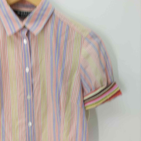 ポールスミスブラックレーベル Paul Smith BLACK LABEL ストライプ 半袖 シャツ レディース EUR:40