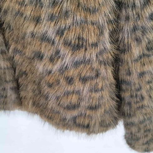 EMMY ゴールドボタンファータッチレオパードコート レディース FREE