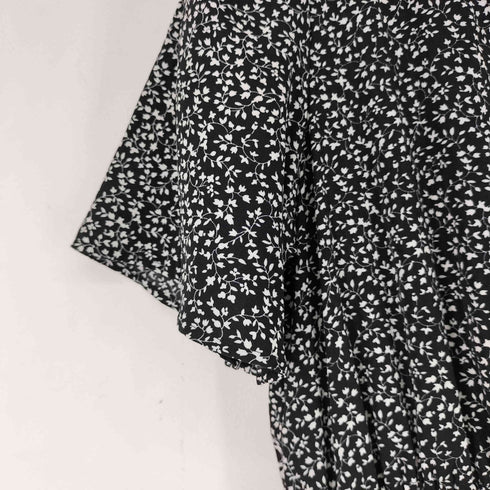 花柄切替 S/S ワンピース レディース