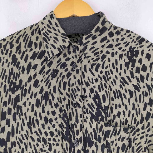 ザラ ZARA S/S 総柄シャツ レディース import:M