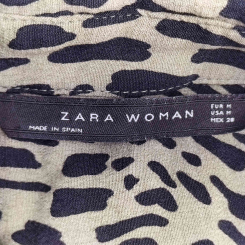 ザラ ZARA S/S 総柄シャツ レディース import:M