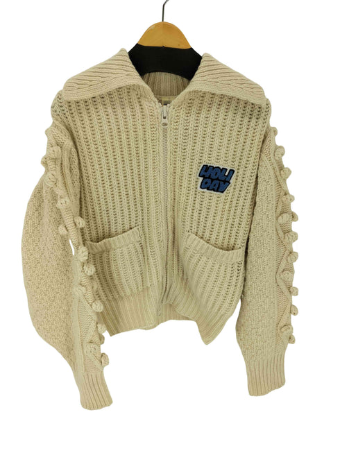 ホリデイ holiday 25AW WOOL PONPON ZIP-UP KNIT JACKET レディース ONE SIZE