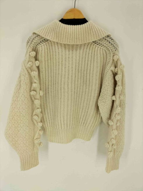 ホリデイ holiday 25AW WOOL PONPON ZIP-UP KNIT JACKET レディース ONE SIZE