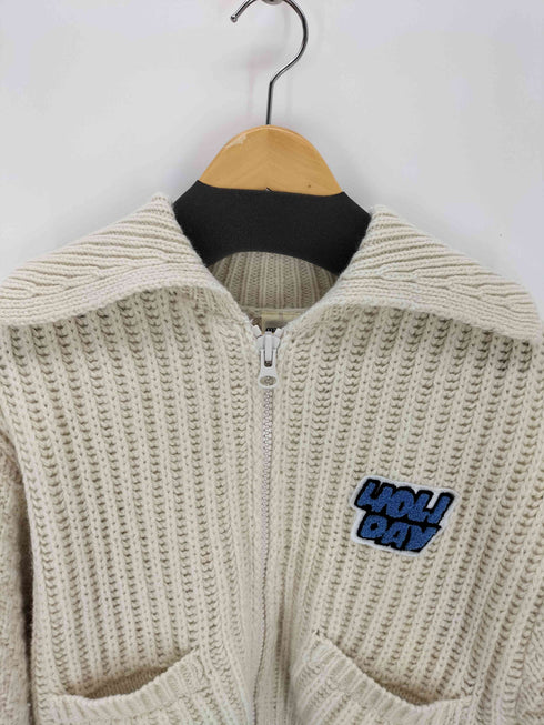 ホリデイ holiday 25AW WOOL PONPON ZIP-UP KNIT JACKET レディース ONE SIZE
