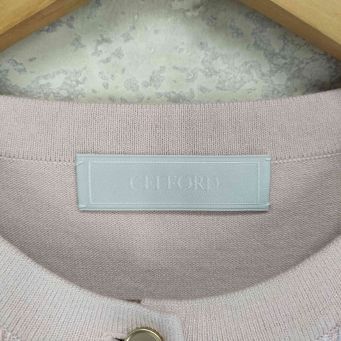セルフォード CELFORD 26SS ツイードペプラムカーディガン レディース ONE