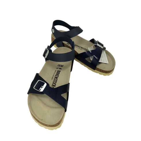 ビルケンシュトック BIRKENSTOCK Rio BS Patent Navy リオ パテント ネイビー レザー エナメル サンダル レディース 38