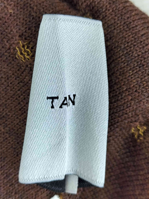タン TAN 25AW OSTRICH PATTERN KNIT LACE-UP TOP レディース JPN:1
