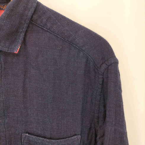 ウミ umii908 L/S 裏地総柄 コットン シャツ メンズ 3