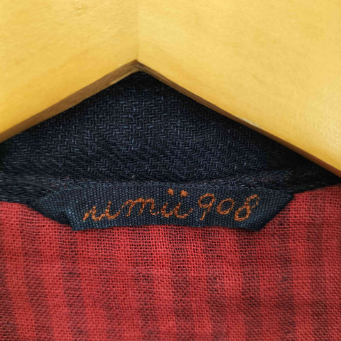 ウミ umii908 L/S 裏地総柄 コットン シャツ メンズ 3