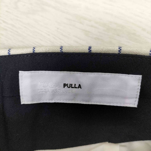 トーガプルラ TOGA PULLA Cotton linen canvas print pants レディース JPN:34