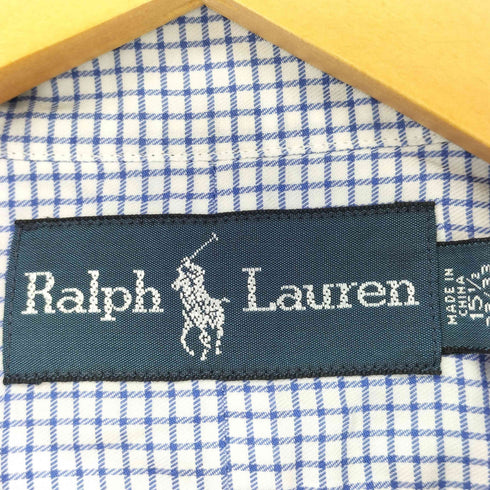 ラルフローレン RALPH LAUREN ポニー刺繍 チェック柄 長袖シャツ メンズ 15 1/2