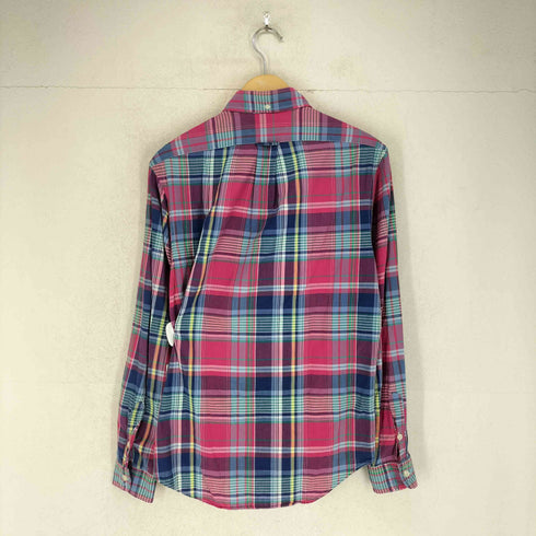 ラルフローレン RALPH LAUREN マドラスチェック 両フラップ ボタンダウンシャツ メンズ import:S