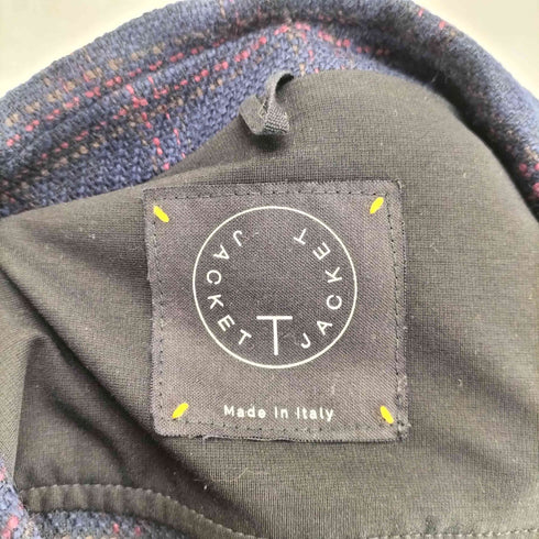 ティージャケット T-JACKET イタリア製 背抜き チェック2Bテーラードジャケット メンズ JPN:M