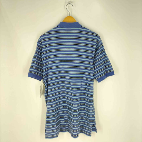 ポロゴルフラルフローレン POLO GOLF RALPH LAUREN 90s ポニー刺繍 マルチボーダー 半袖ポロシャツ メンズ import:L
