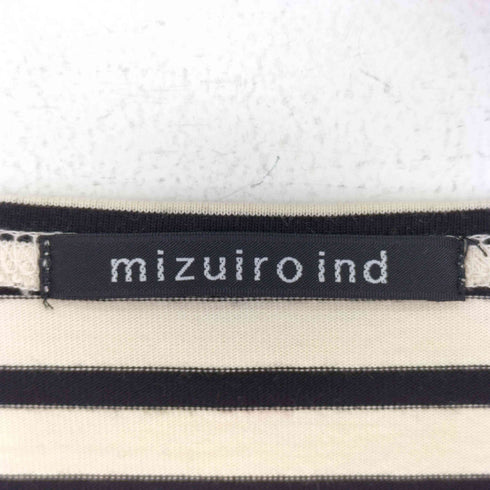 ミズイロインド mizuiro ind バスクシャツ ボートネック ボーダー レディース