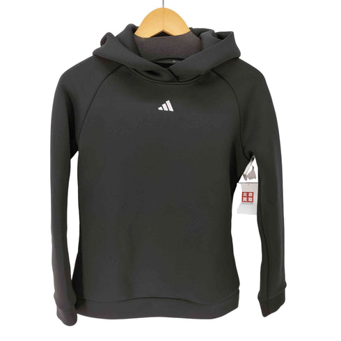 アディダス adidas エンボスプリント ダンボールニット 長袖フーディー レディース import:L