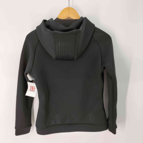 アディダス adidas エンボスプリント ダンボールニット 長袖フーディー レディース import:L