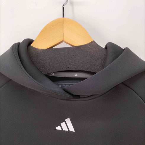 アディダス adidas エンボスプリント ダンボールニット 長袖フーディー レディース import:L