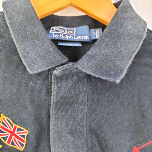 ポロバイラルフローレン Polo by RALPH LAUREN 90S CUSTOM FIT ビッグポニー刺繍 ナンバリング 鹿の子ポロシャツ メンズ import:M