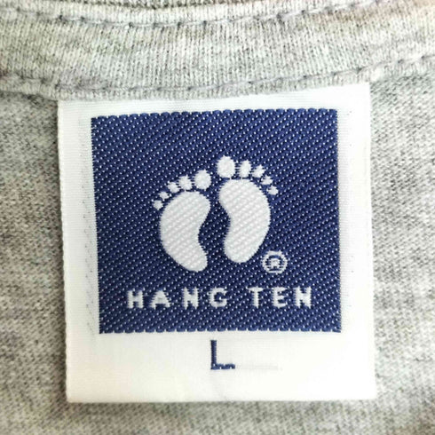 ハンテン HANG TEN 90s ロゴ刺繍 裾&袖シングルステッチ 半袖クルーネックTシャツ メンズ JPN:L