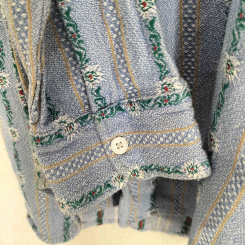 Atrium フラワーストライプ バンドカラーシャツ メンズ JPN:XS