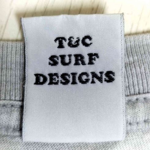 タウンアンドカントリー TOWN & COUNTRY 90s ロゴプリント 両面プリント 裾&袖シングルステッチ 半袖クルーネックTシャツ メンズ import:L