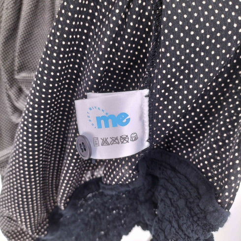イッセイミヤケミー ISSEY MIYAKE me 10SS シワ加工 シャーリング ギャザー 切替 ドット ノーカラーブラウス レディース