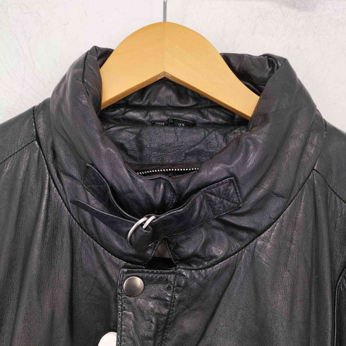DEERSKIN チンベルト ジップアップ レザージャケット ブルゾン メンズ 2X