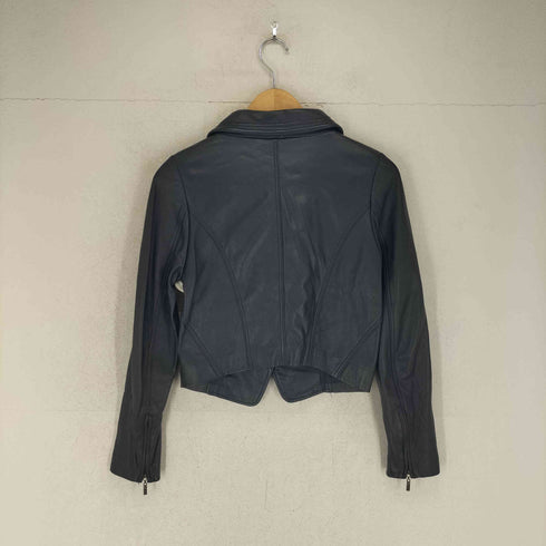 lamb leather ラムレザーダブルライダースジャケット レディース S