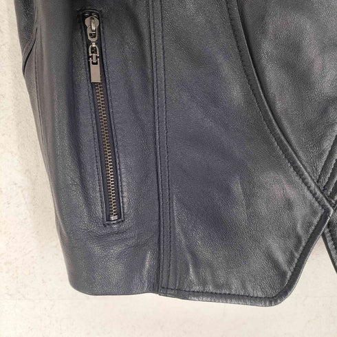 lamb leather ラムレザーダブルライダースジャケット レディース S