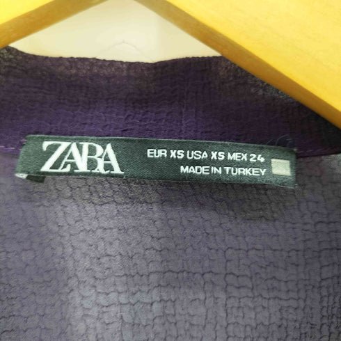 ザラ ZARA フリル シアー ブラウス レディース import:XS
