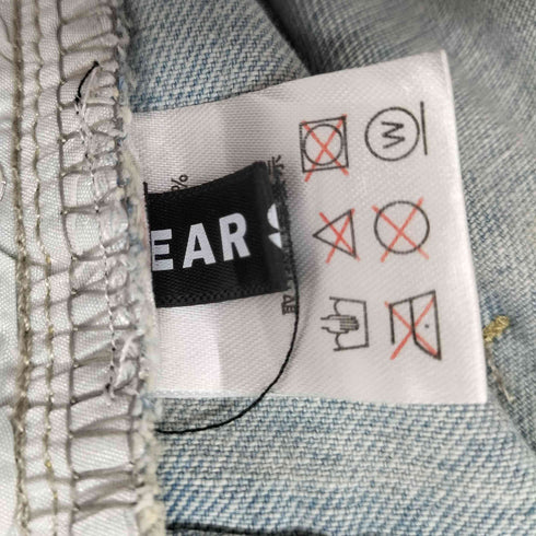 EARSNOW ラインストーン 総柄 ワイドデニム レディース JPN:M