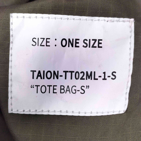 タイオン TAION ミリタリー ダウントートバッグS メンズ S