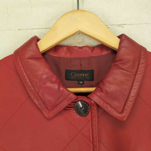 Cizenne lamb leather ラムレザーキルティングコート レディース M