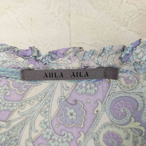 アウラアイラ AULA AILA フリンジ シアーブラウス レディース